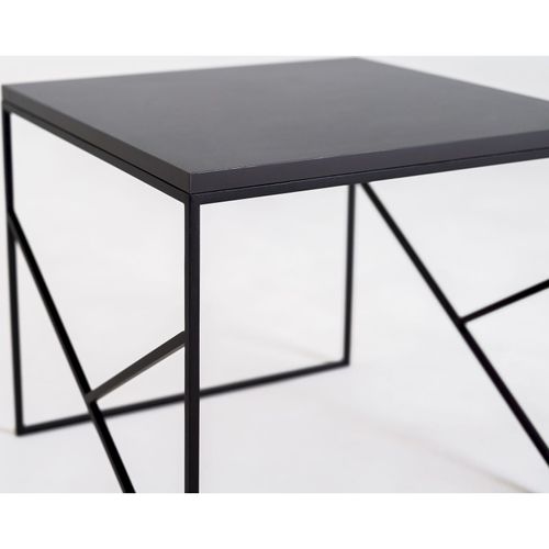 Table Basse Métal Noir 50x50x45cm