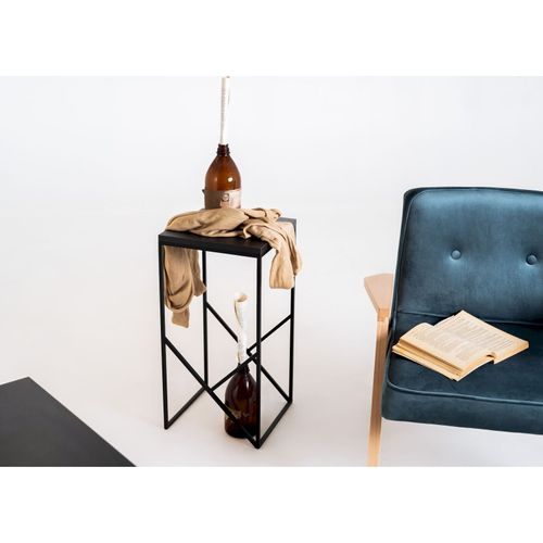 Table Basse Métal Noir 30x30x60cm