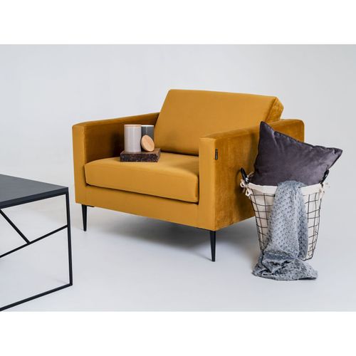 Fauteuil Tissu Orange 100x88x82cm
