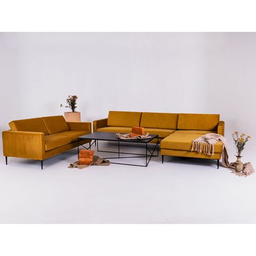 Canapé D’angle Tissu Orange 297x182/88x82cm