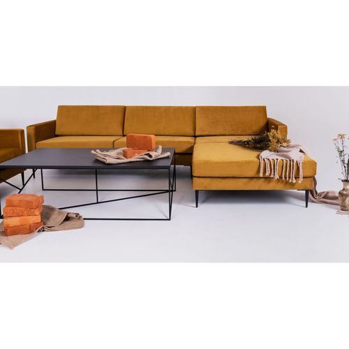 Canapé D’angle Tissu Orange 297x182/88x82cm