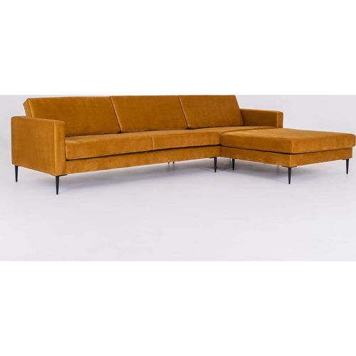 Canapé D’angle Tissu Orange 297x182/88x82cm