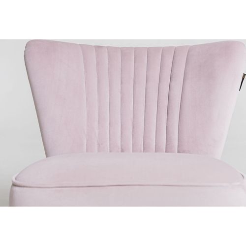 Fauteuil Tissu Rose 60x51x65cm