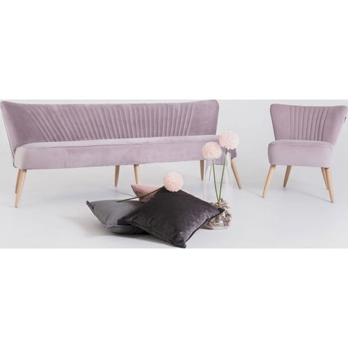 Fauteuil Tissu Rose 60x51x65cm