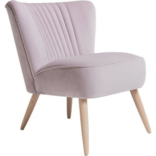 Fauteuil Tissu Rose 60x51x65cm