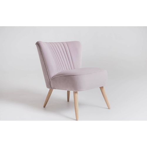 Fauteuil Tissu Rose 60x51x65cm