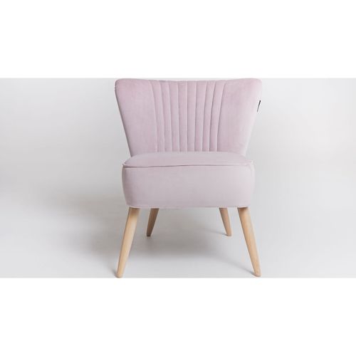 Fauteuil Tissu Rose 60x51x65cm