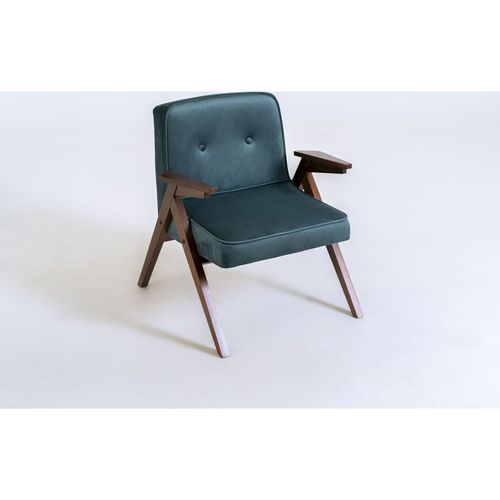 Fauteuil Tissu Bleu 66x69x74cm