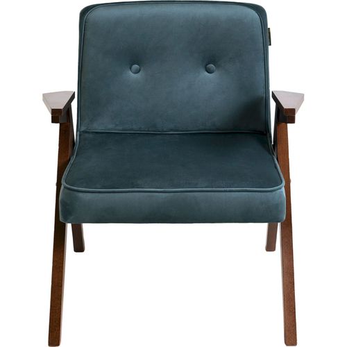 Fauteuil Tissu Bleu 66x69x74cm
