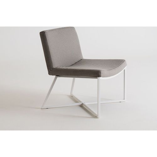 Fauteuil Tissu Blanc 62x60x71cm