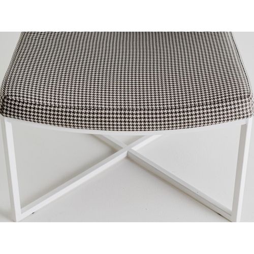 Fauteuil Tissu Blanc 62x60x71cm