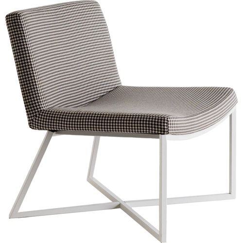 Fauteuil Tissu Blanc 62x60x71cm