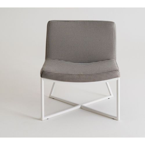 Fauteuil Tissu Blanc 62x60x71cm