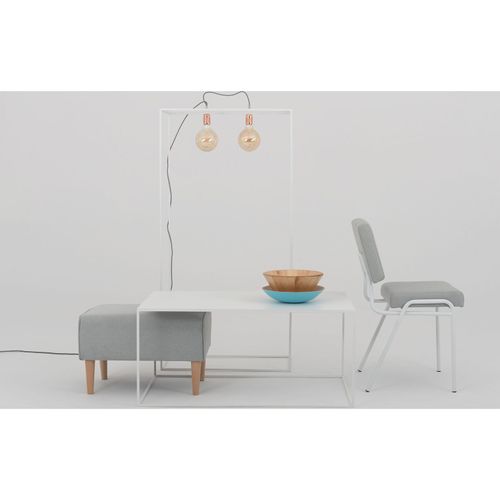 Chaise Tissu Blanc 45x50x83cm