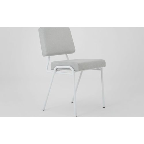 Chaise Tissu Blanc 45x50x83cm