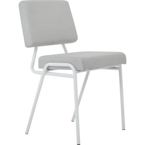 Chaise Tissu Blanc 45x50x83cm