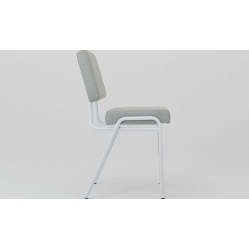 Chaise Tissu Blanc 45x50x83cm