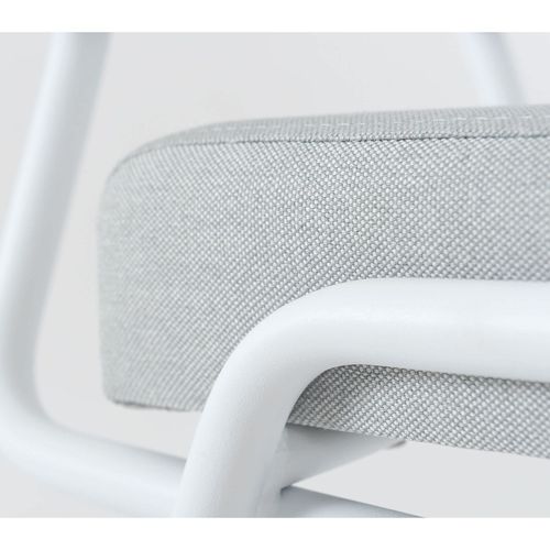 Chaise Tissu Blanc 45x50x83cm