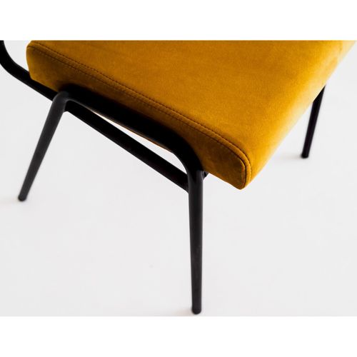 Chaise Tissu Noir 45x50x83cm