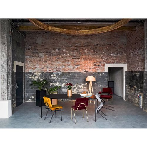 Chaise Tissu Noir 45x50x83cm