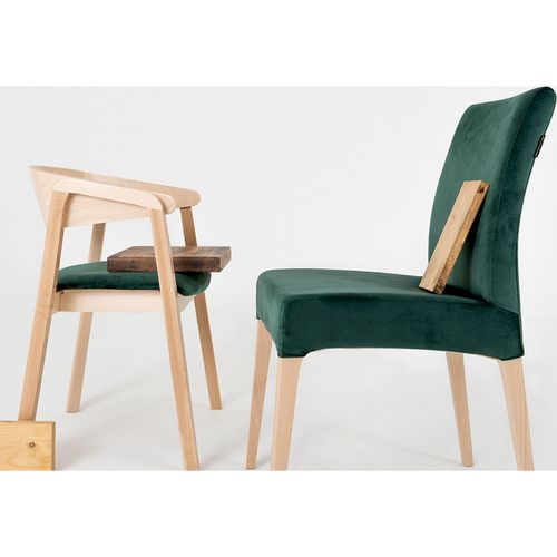 Chaise Tissu Vert 45x58x93cm