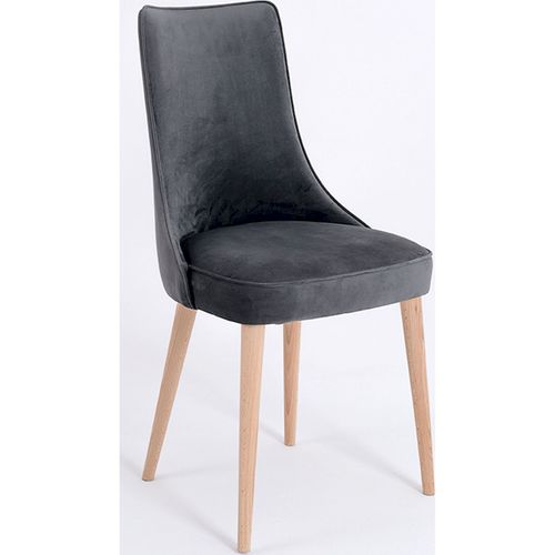 Chaise Tissu Gris 47x45x89cm