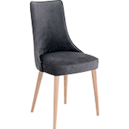 Chaise Tissu Gris 47x45x89cm