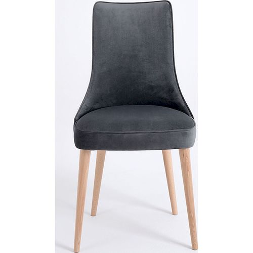 Chaise Tissu Gris 47x45x89cm