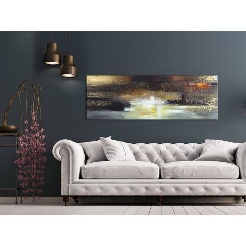 Tableau Souffle De Luxe Etroit 150 X 50 Cm Marron