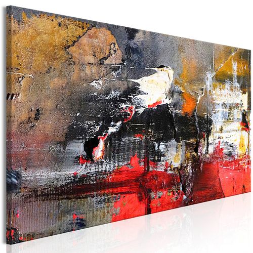 Tableau Fiery Rush Étroit 135 X 45 Cm Rouge