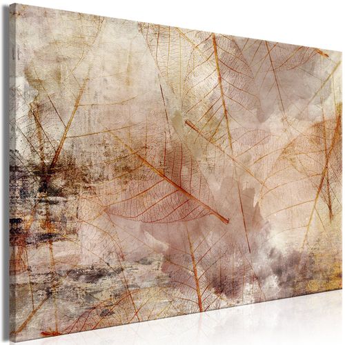 Tableau Empreinte De La Nature (1 Partie) Large 90 X 60 Cm Beige