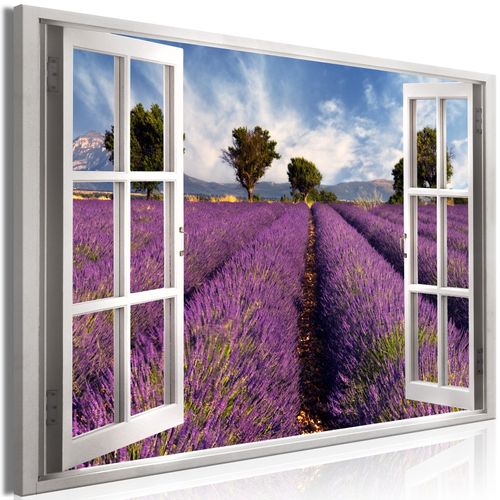 Tableau Champ De Lavande (1 Partie) Large 120 X 80 Cm Violet