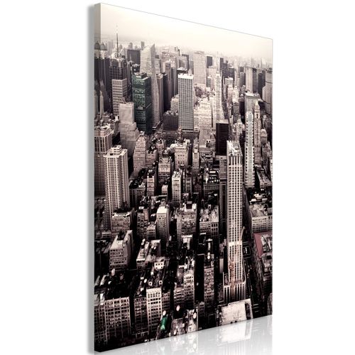 Tableau Manhattan En Sépia (1 Partie) Vertical 40 X 60 Cm Gris