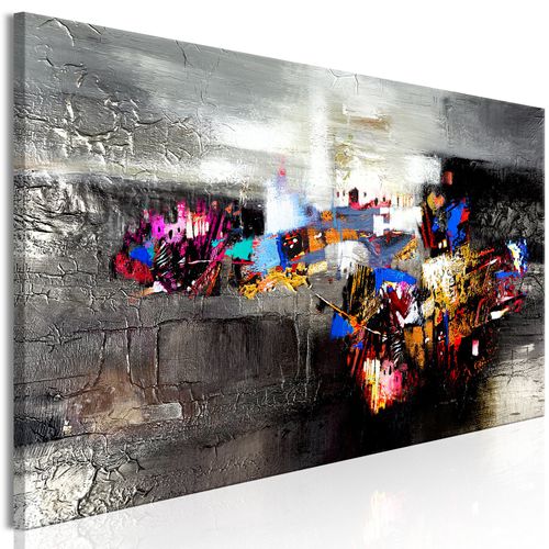 Tableau Tearing Narrow 135 X 45 Cm Gris