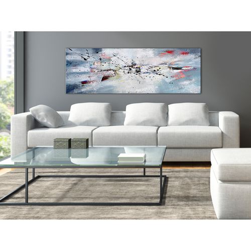 Tableau Hiver Étroit 135 X 45 Cm Blanc