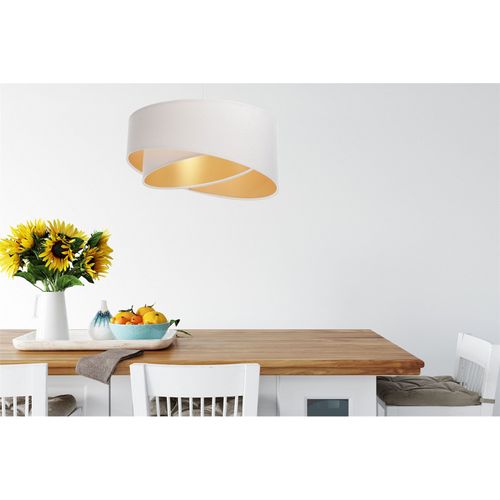 Suspension Tissu Blanc 45x45x21cm