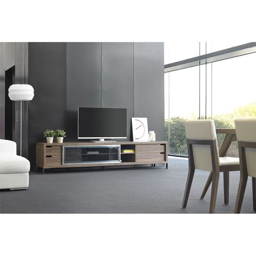 Meuble TV Bois Foncé 238x53x51cm