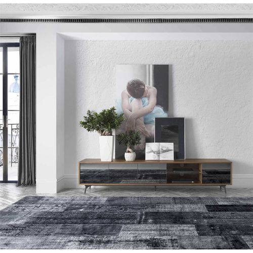 Meuble TV Bois Foncé 240x45x50cm