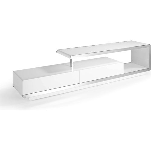 Meuble TV Bois Blanc 200x40x45cm