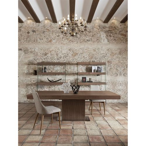 Étagère Verre Bois Foncé 122x38x183cm