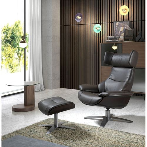 Table D’appoint Verre Bois Foncé 60x60x48cm