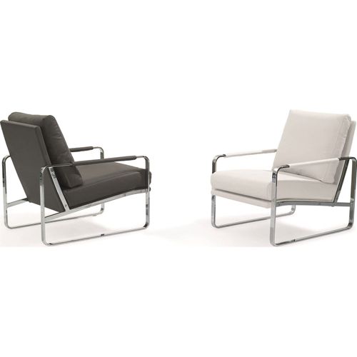 Fauteuil Simili-cuir Blanc 67x100x89cm