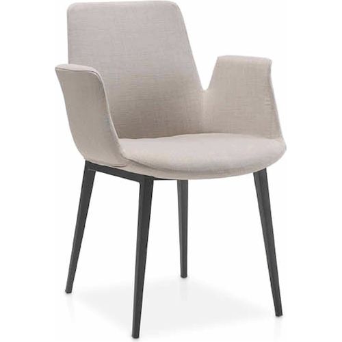 Chaise Tissu Gris 59x58x82cm