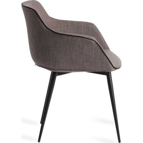 Fauteuil Tissu Marron 60x59x77cm