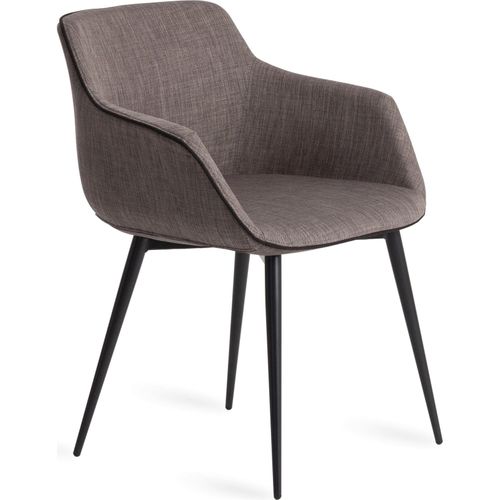 Fauteuil Tissu Marron 60x59x77cm