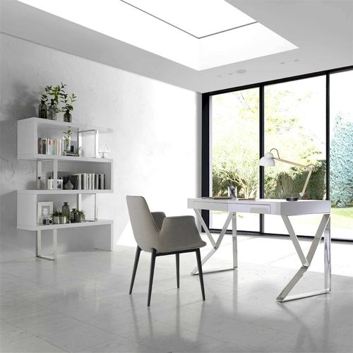 Étagère Bois Blanc 130x35x170cm