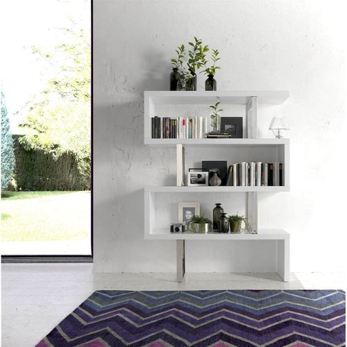 Étagère Bois Blanc 130x35x170cm