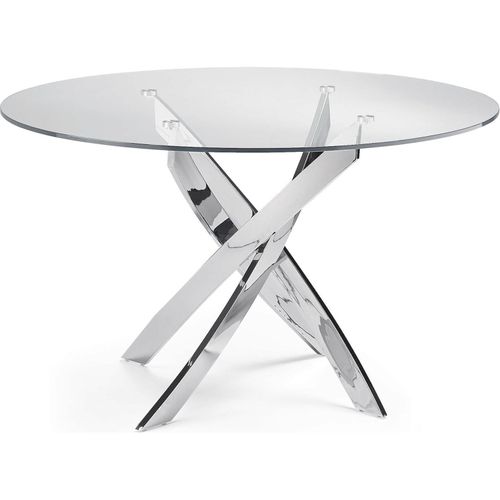 Table à Manger Métal Argent 140x140x75cm