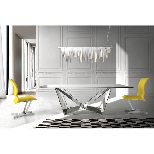 Table Métal Transparent 240x120x75cm