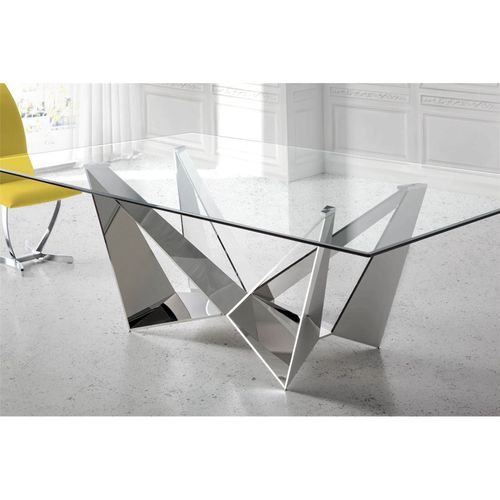 Table Métal Transparent 240x120x75cm